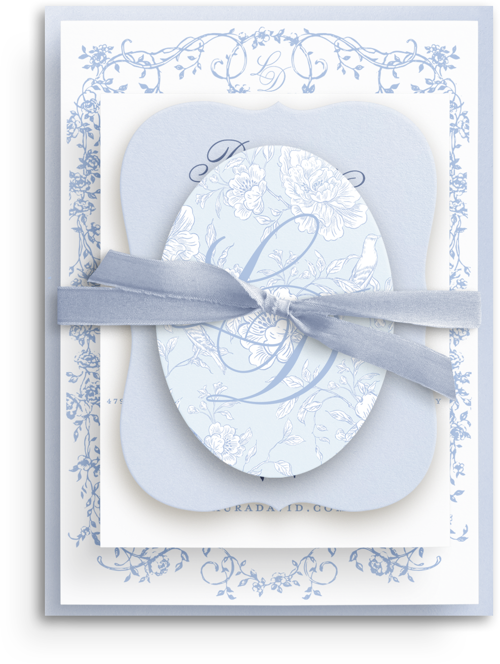 Stacked invitation cards