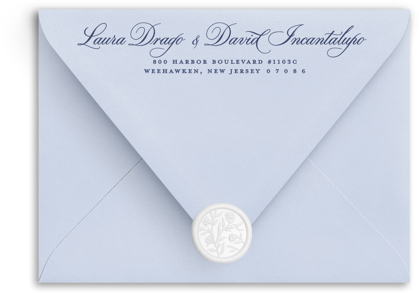 Azure envelope back